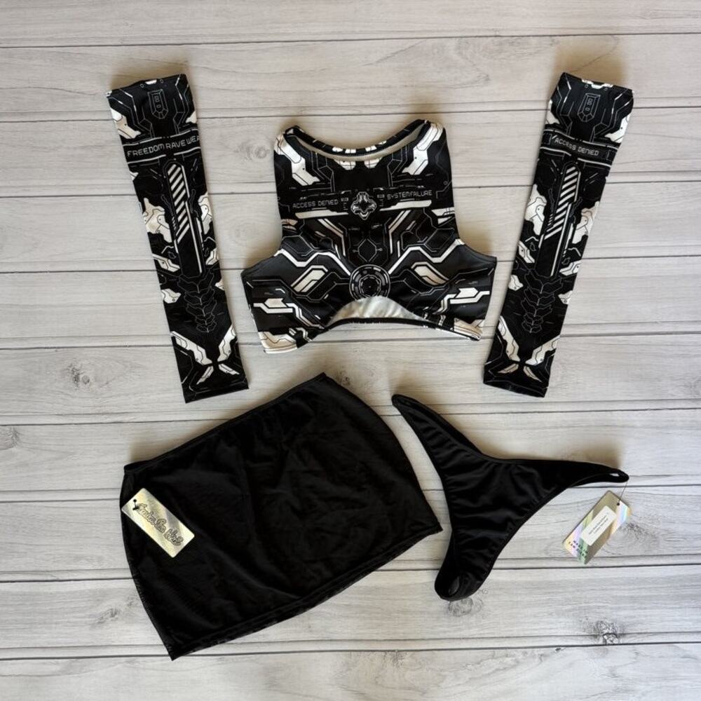Freedom Rave Wear Mechanoid 4pc Set | NWT/NWOT | SMALL